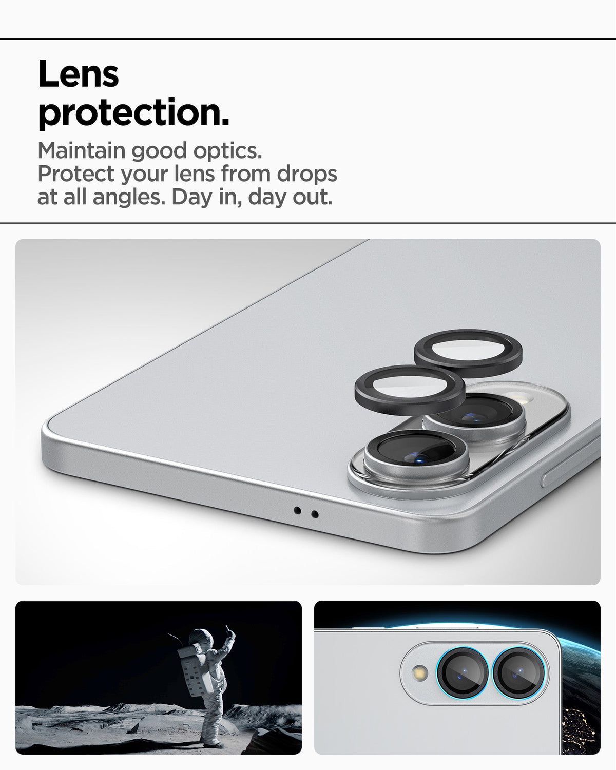 Spigen Samsung Galaxy S25 Edge Lens Protector Optik Pro EZ Fit [2 Pack] view 5