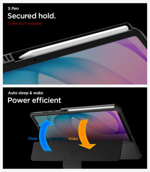 Galaxy Tab S12+ Rugged Armor Pro S Pen storage and auto sleep/wake cover