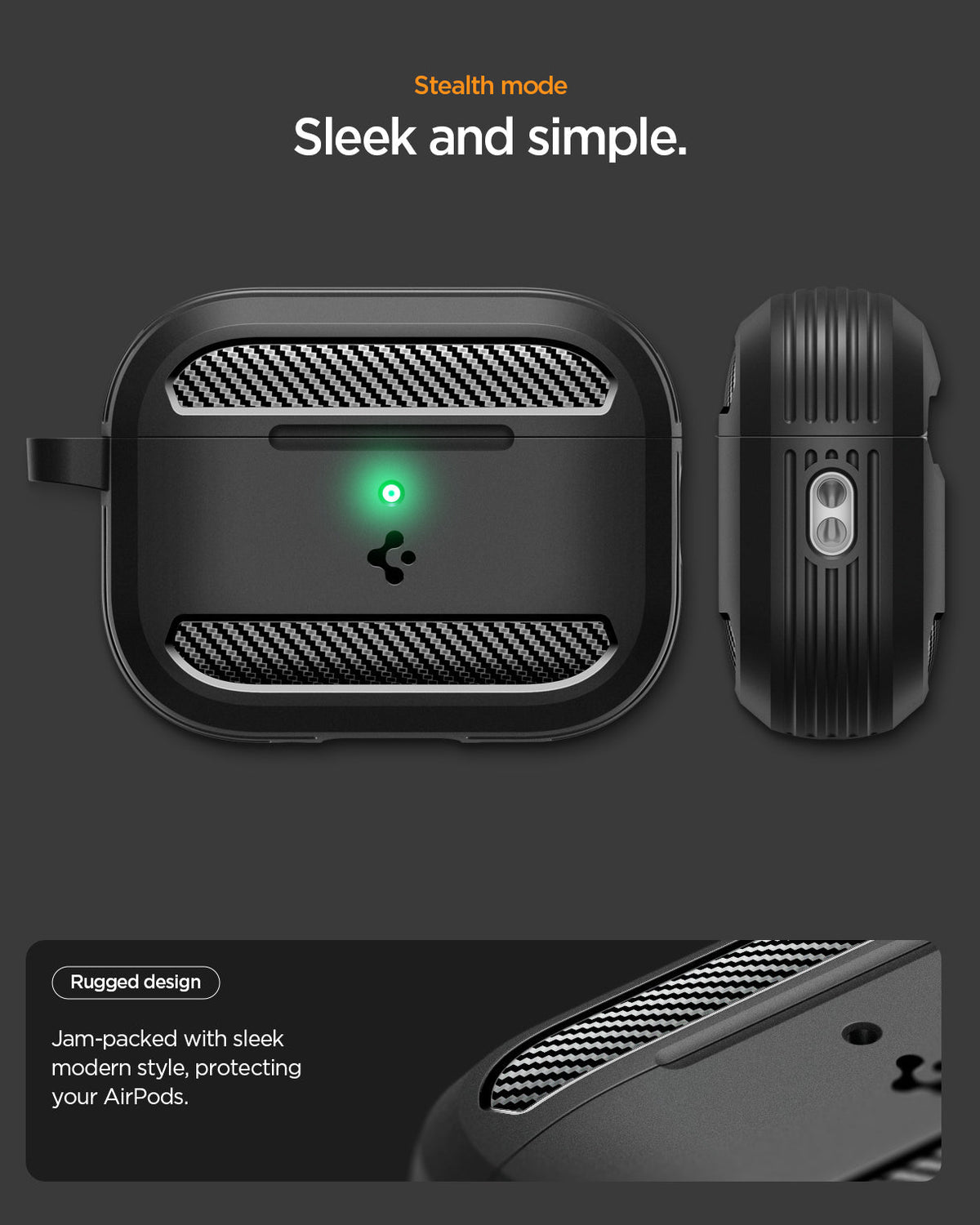 Spigen AirPods Pro 3 Case Rugged Armor view 7