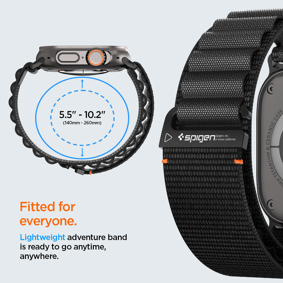 Spigen Apple Watch 49/46/45/44mm Band – WBF1 – Black – product detail image 11