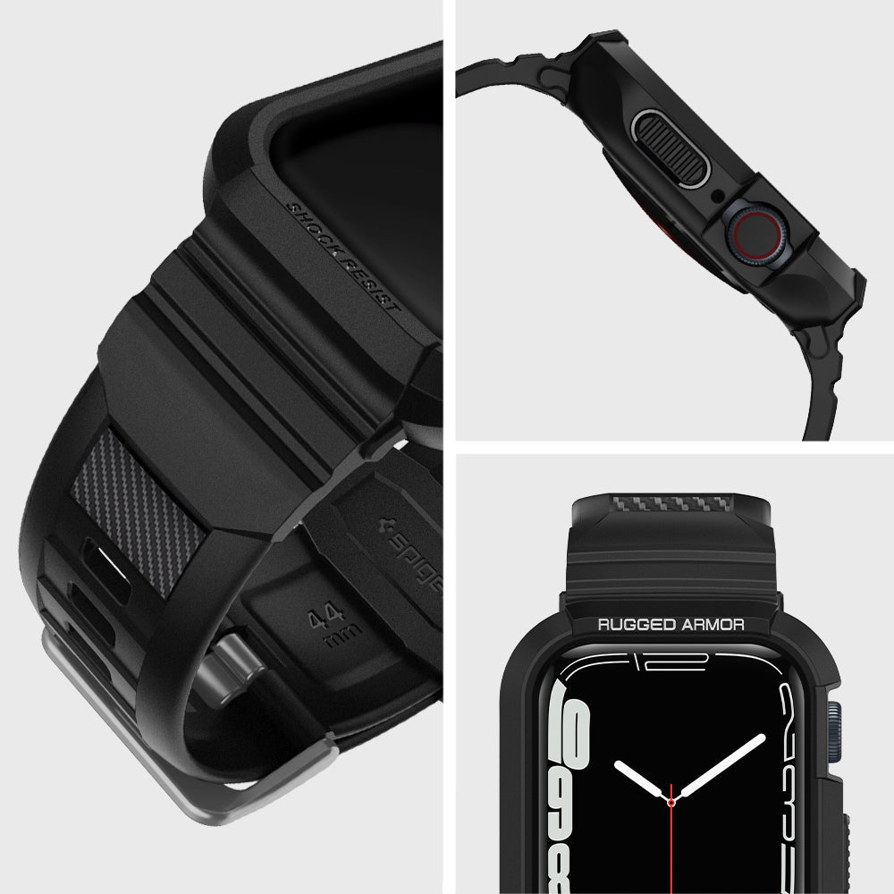 Spigen Apple Watch Series (45mm/44mm) Case + Case Rugged Armor Pro view 11