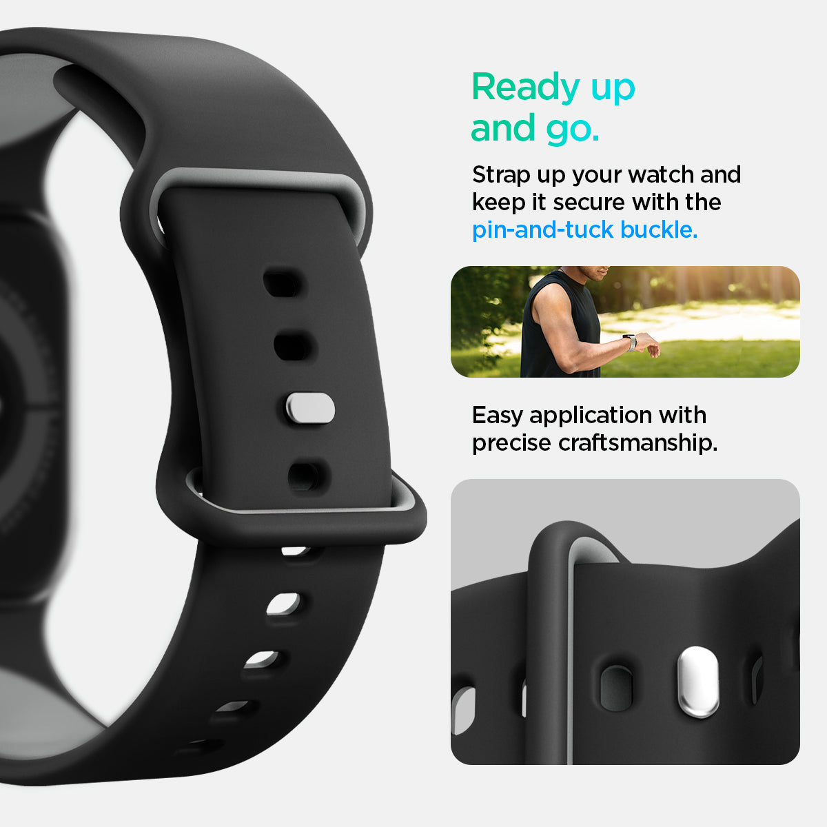 Spigen Apple Watch 42/41/40/38mm Band – Nano Pop – Black Sesame – detail image 49