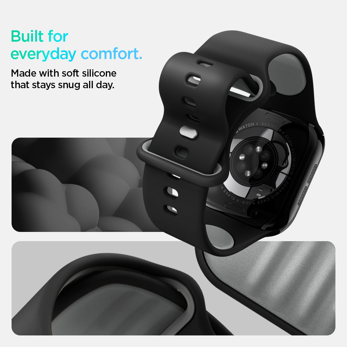 Spigen Apple Watch 42/41/40/38mm Band – Nano Pop – Black Sesame – detail image 12