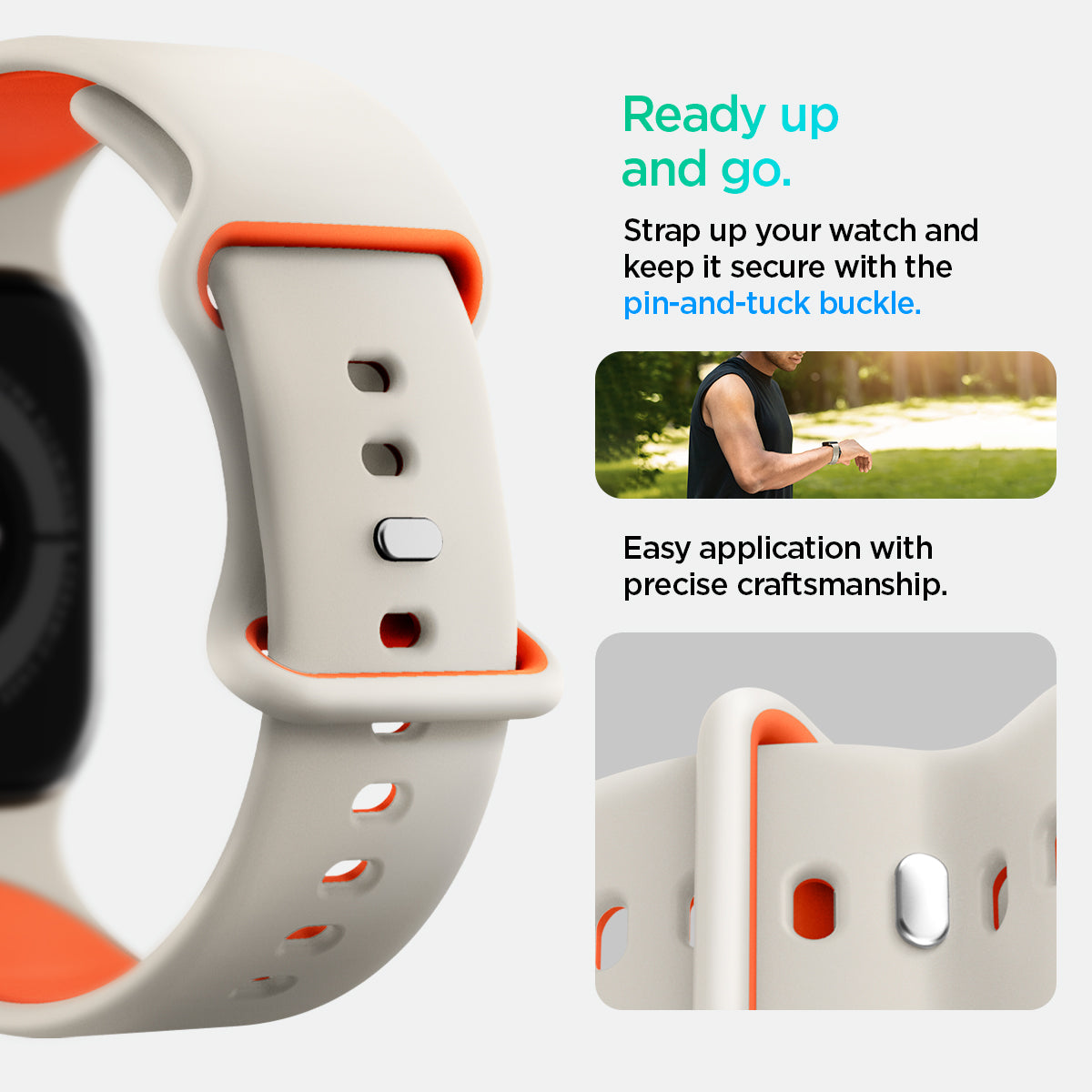 Spigen Apple Watch 42/41/40/38mm Band – Nano Pop – Orange Beige – detail image 73