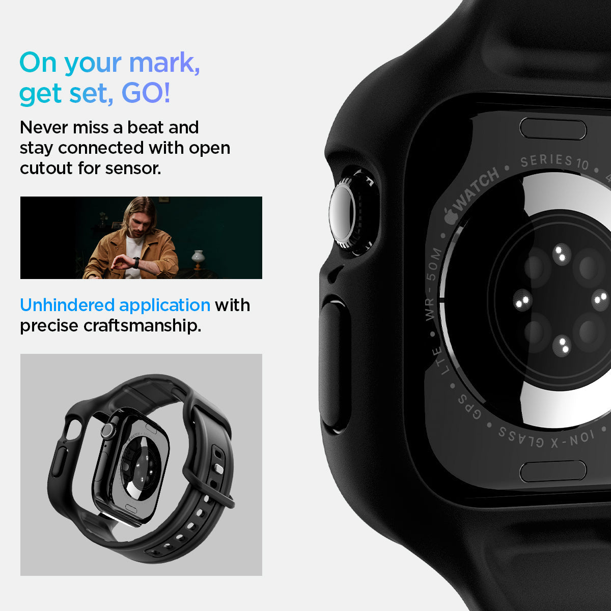 Spigen Apple Watch 10/11 (46mm) Case + Case Vault Pro view 8