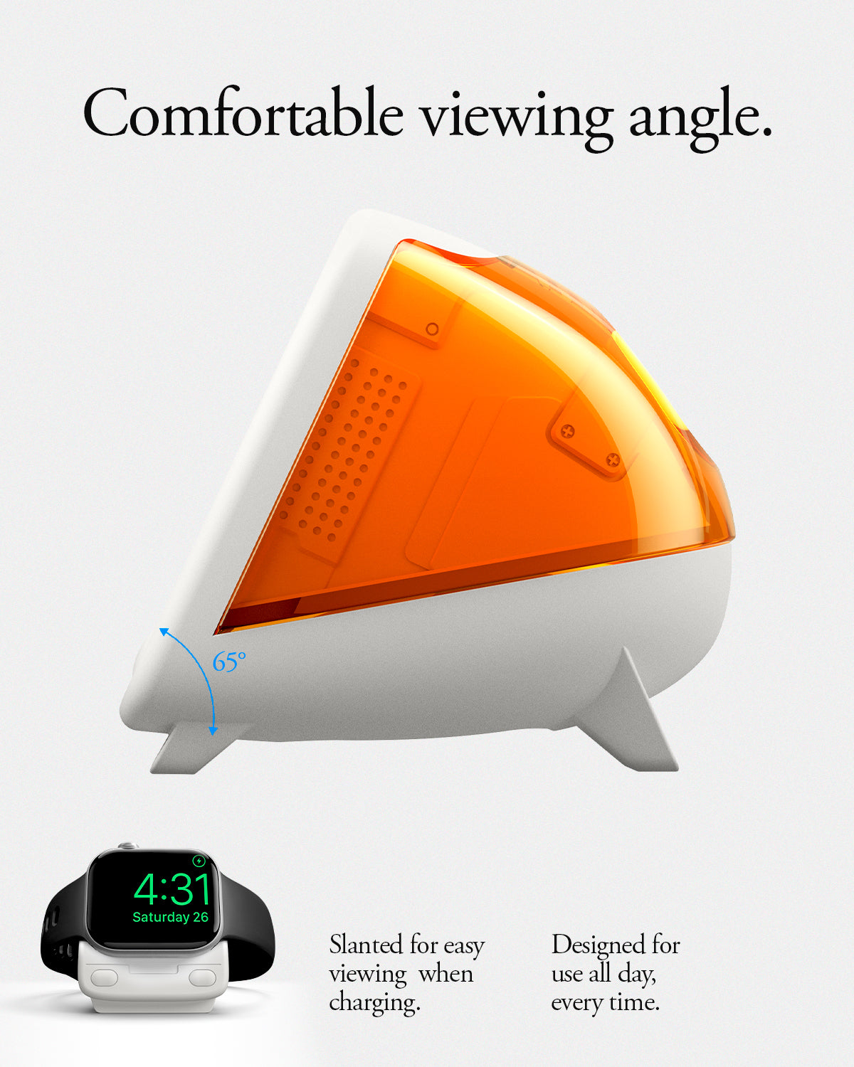 Spigen Classic C1 Apple Watch charger stand - Tangerine - image 19