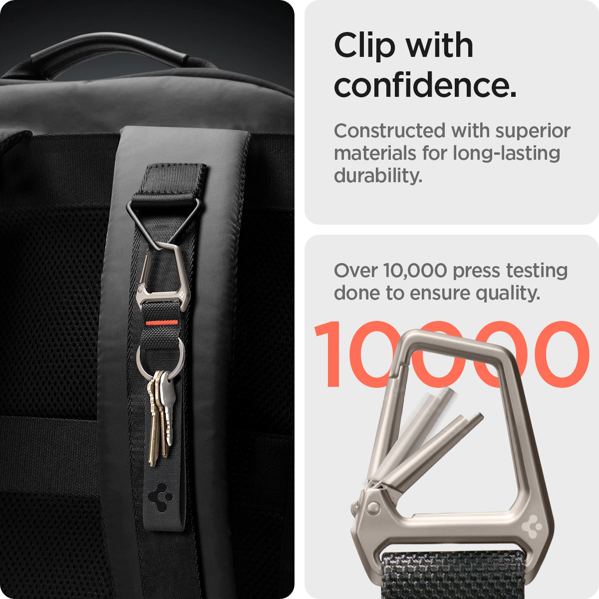 Spigen Universal Key Ring and Strap – Carabiner — product fit, construction or installation view 11