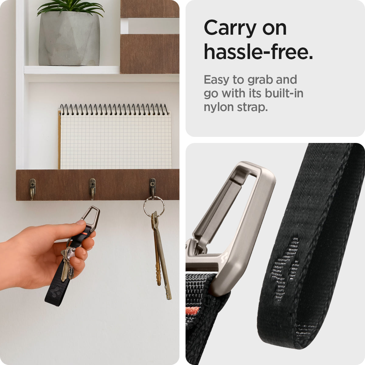Spigen Universal Key Ring and Strap – Carabiner — product fit, construction or installation view 12