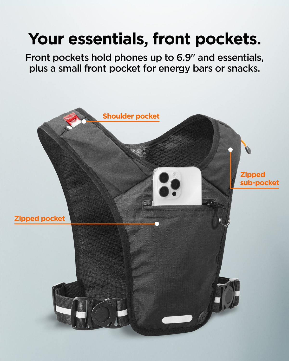 Spigen Running Vest – Dynamic Shield A720 — Black L–XL, fit, construction or use view 24