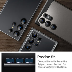 Spigen Galaxy S24 Ultra Lens Protector – Optik Pro EZ Fit (2 Pack) – Black – product image 10