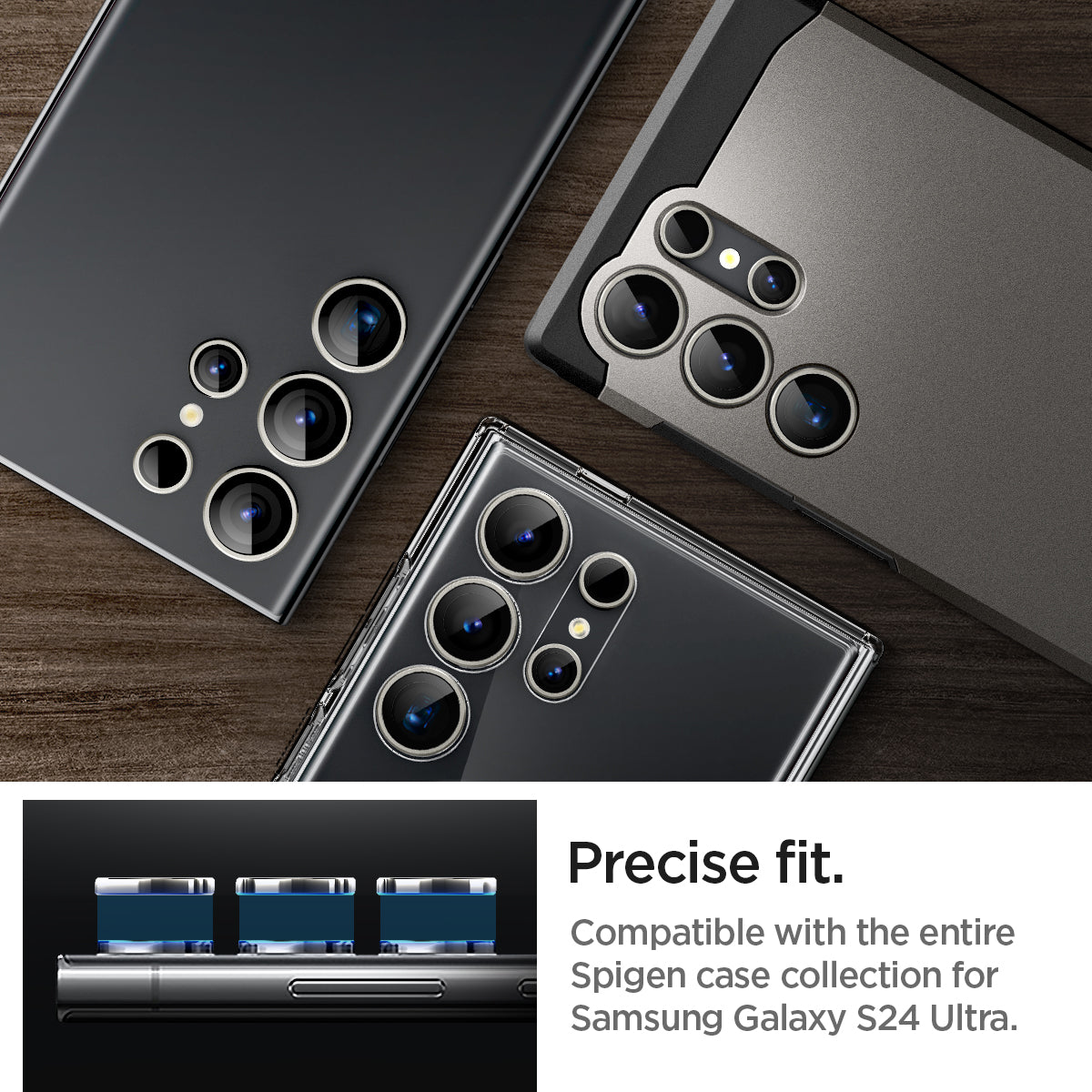 Spigen Galaxy S24 Ultra Lens Protector – Optik Pro EZ Fit (2 Pack) – Gray – product image 11
