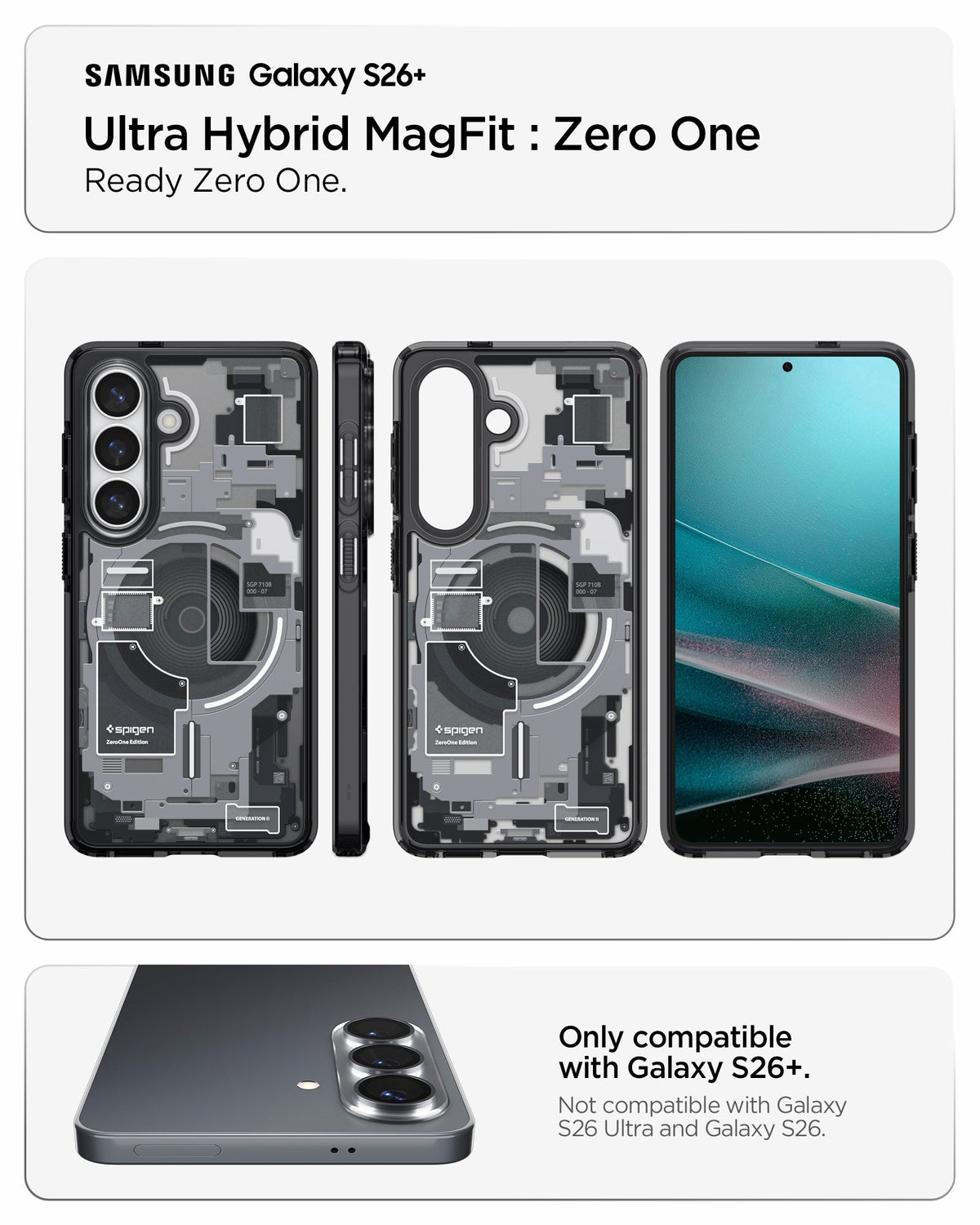 Spigen Galaxy S26 Plus Case – Ultra Hybrid Zero One (MagFit) – Zero One Black – product image 16