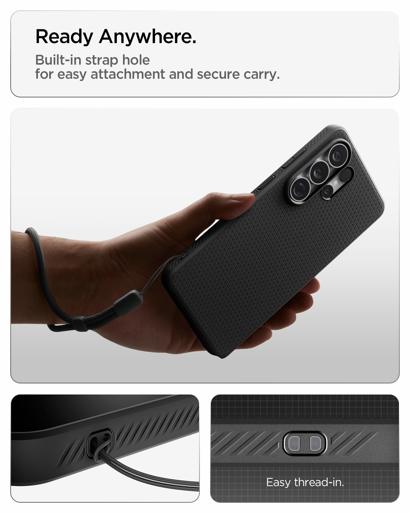 Spigen Galaxy S26 Ultra Case – Liquid Air (MagFit) – Matte Black – product image 24