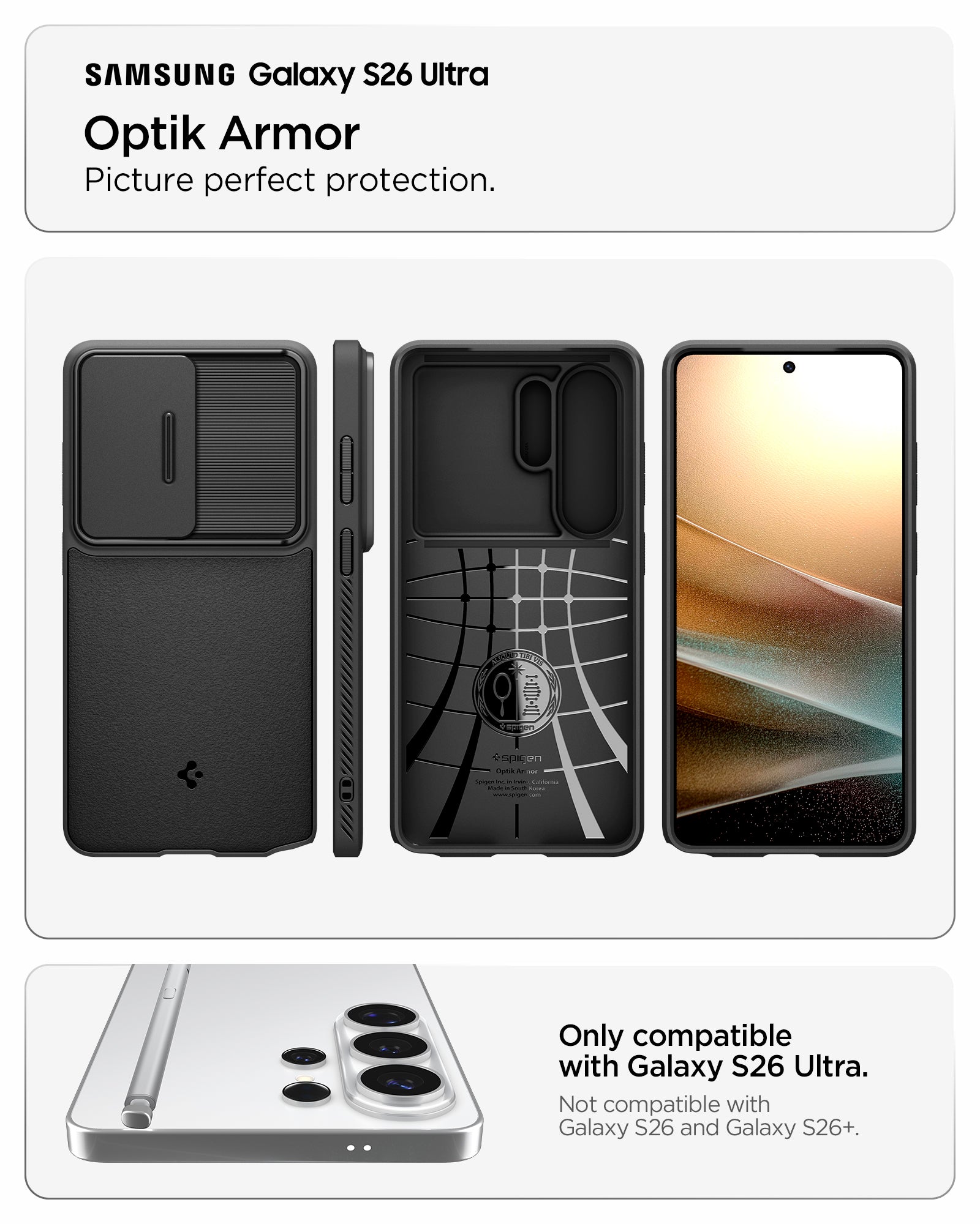 Spigen Galaxy S26 Ultra Case Optik Armor view 11