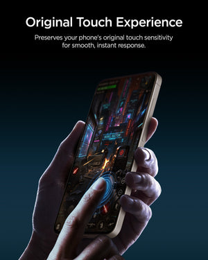 Spigen Galaxy S26 FE screen protector touch response detail