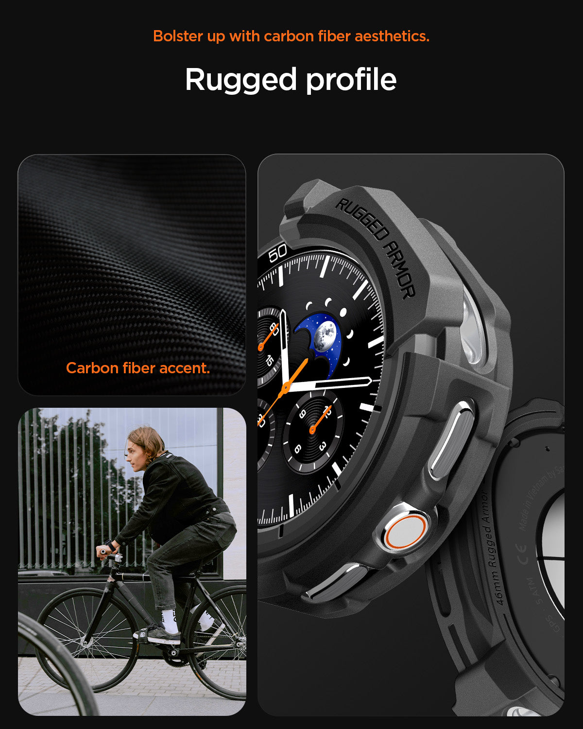 Spigen Galaxy Watch 8 Classic (46mm) Case Rugged Armor view 13