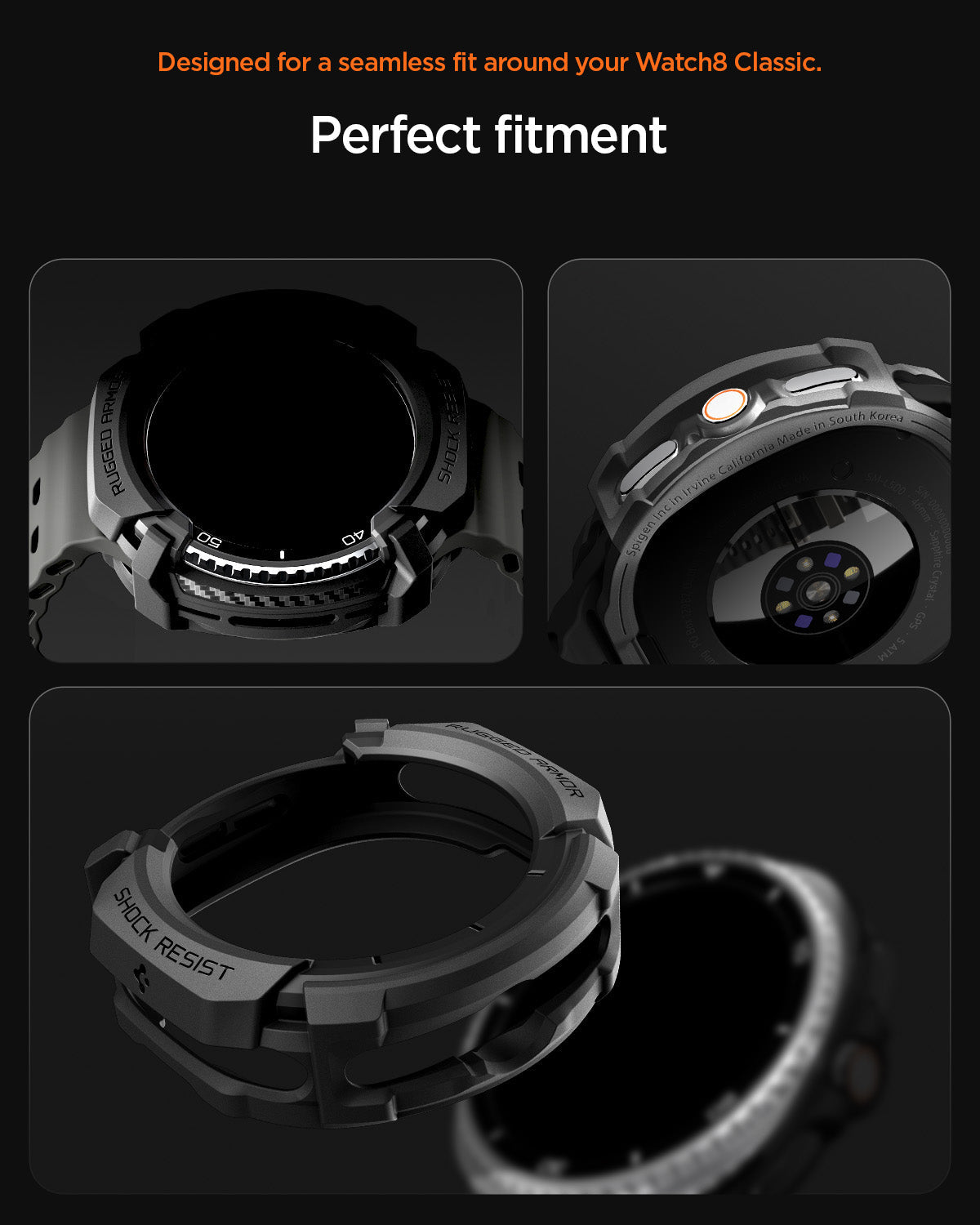 Spigen Galaxy Watch 8 Classic (46mm) Case Rugged Armor view 15