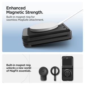 Spigen Galaxy Z Flip 7 FE / Z Flip 6 Case – Tough Armor Pro (MagFit) — Black, fit, construction or use view 20
