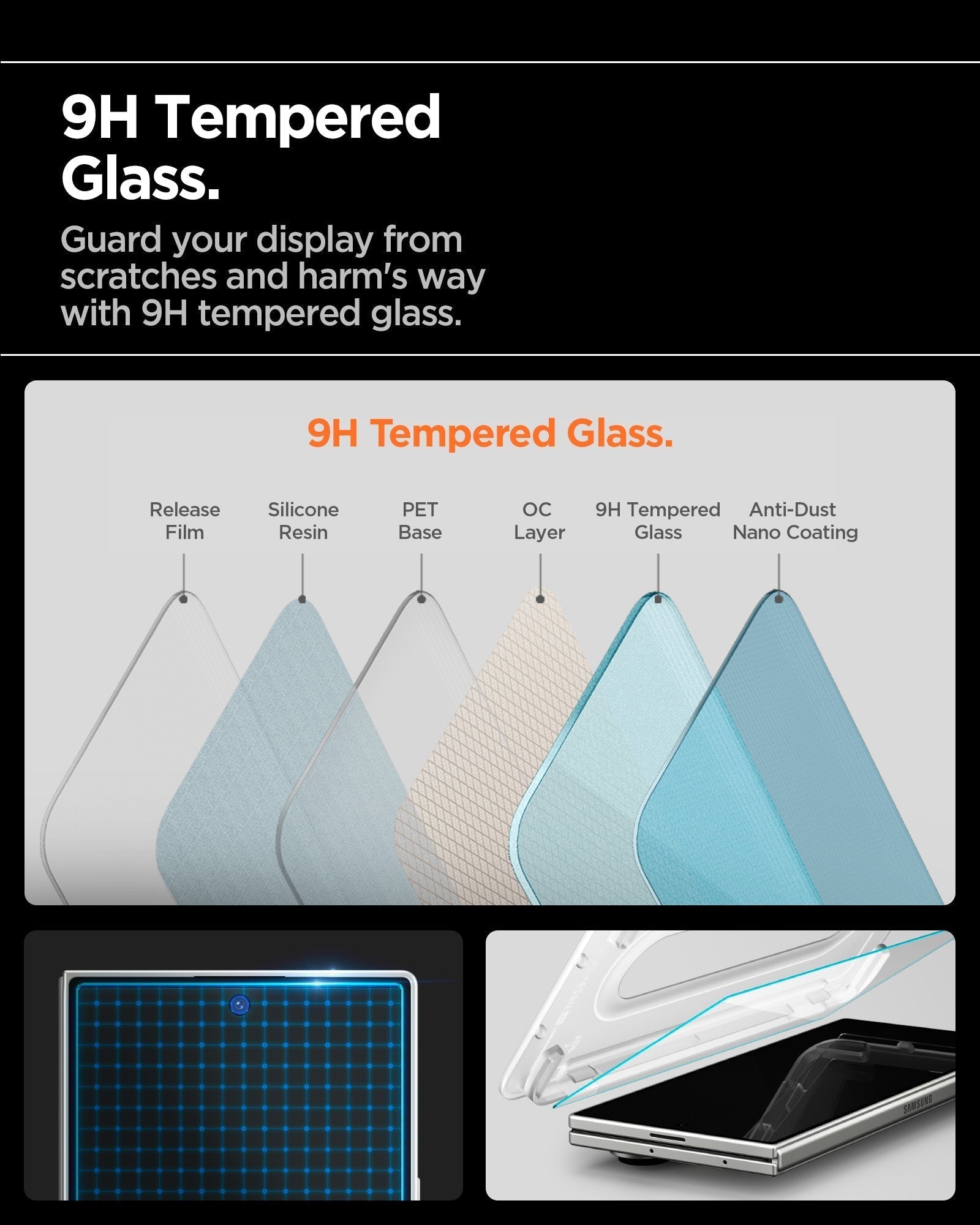Spigen Galaxy Z Fold 8 Ultra Screen Protector - Glas.tR EZ Fit Pro HD (2 Pack) - Crystal Clear - image 3