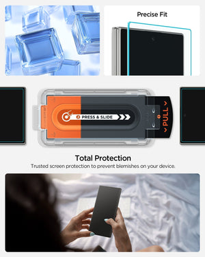 Spigen Galaxy Z Fold 8 Ultra Screen Protector - Glas.tR EZ Fit Pro HD (2 Pack) - Crystal Clear - image 5