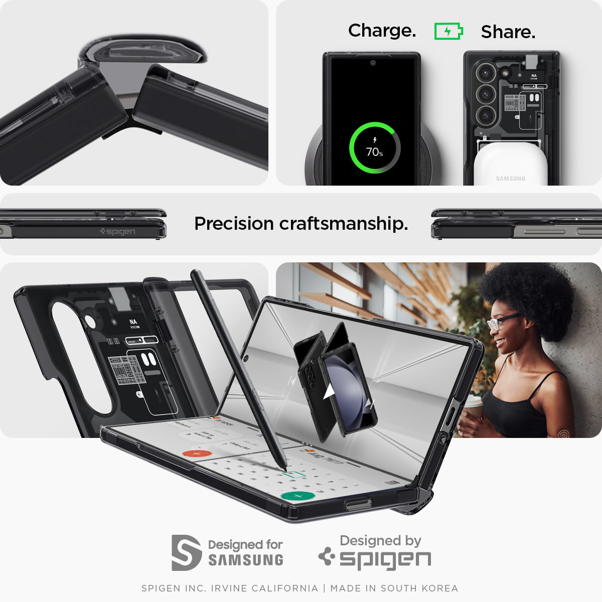 Spigen Galaxy Z Fold 6 Case Ultra Hybrid Pro Zero One view 12
