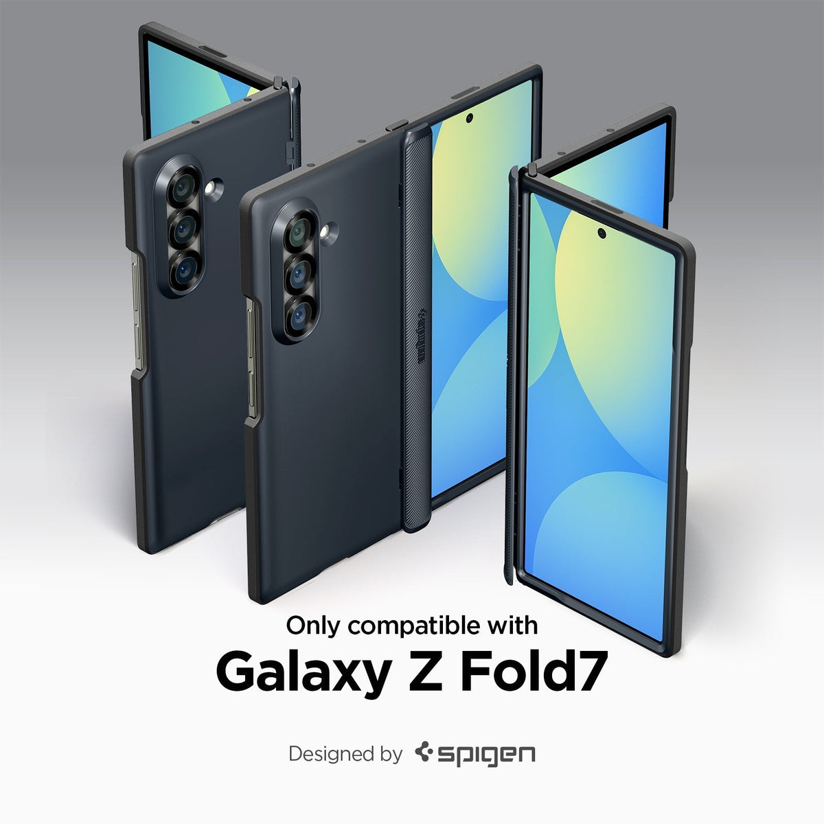 Spigen Galaxy Z Fold 7 Case – Slim Armor Pro (MagFit) – Metal Slate – product image 2