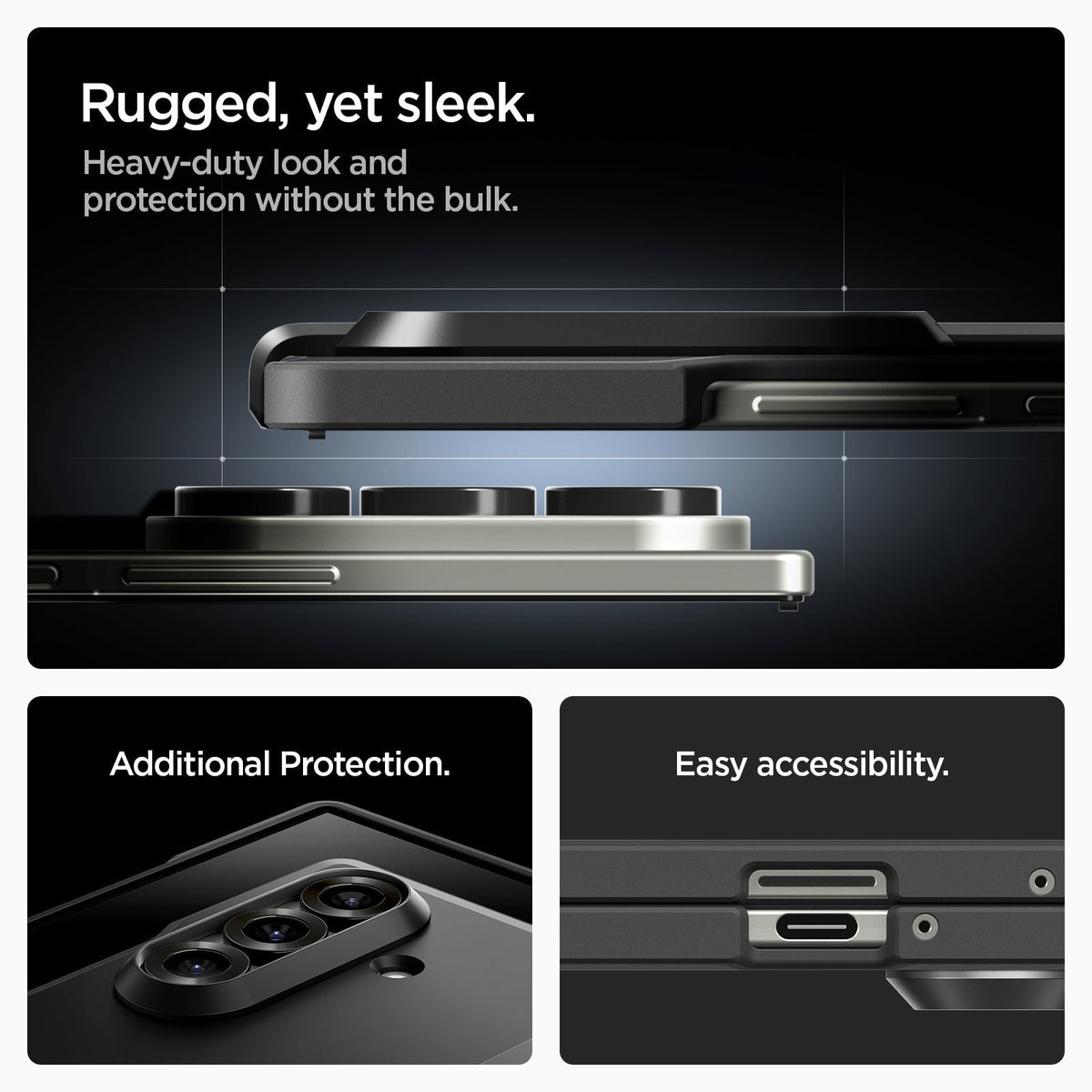 Spigen Galaxy Z Fold 7 Case – Tough Armor Pro (MagFit) – Black – product image 15