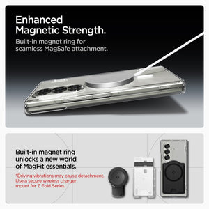 Spigen Galaxy Z Fold 7 Ultra Hybrid Pro MagFit case - enhanced magnetic strength and MagFit accessory compatibility