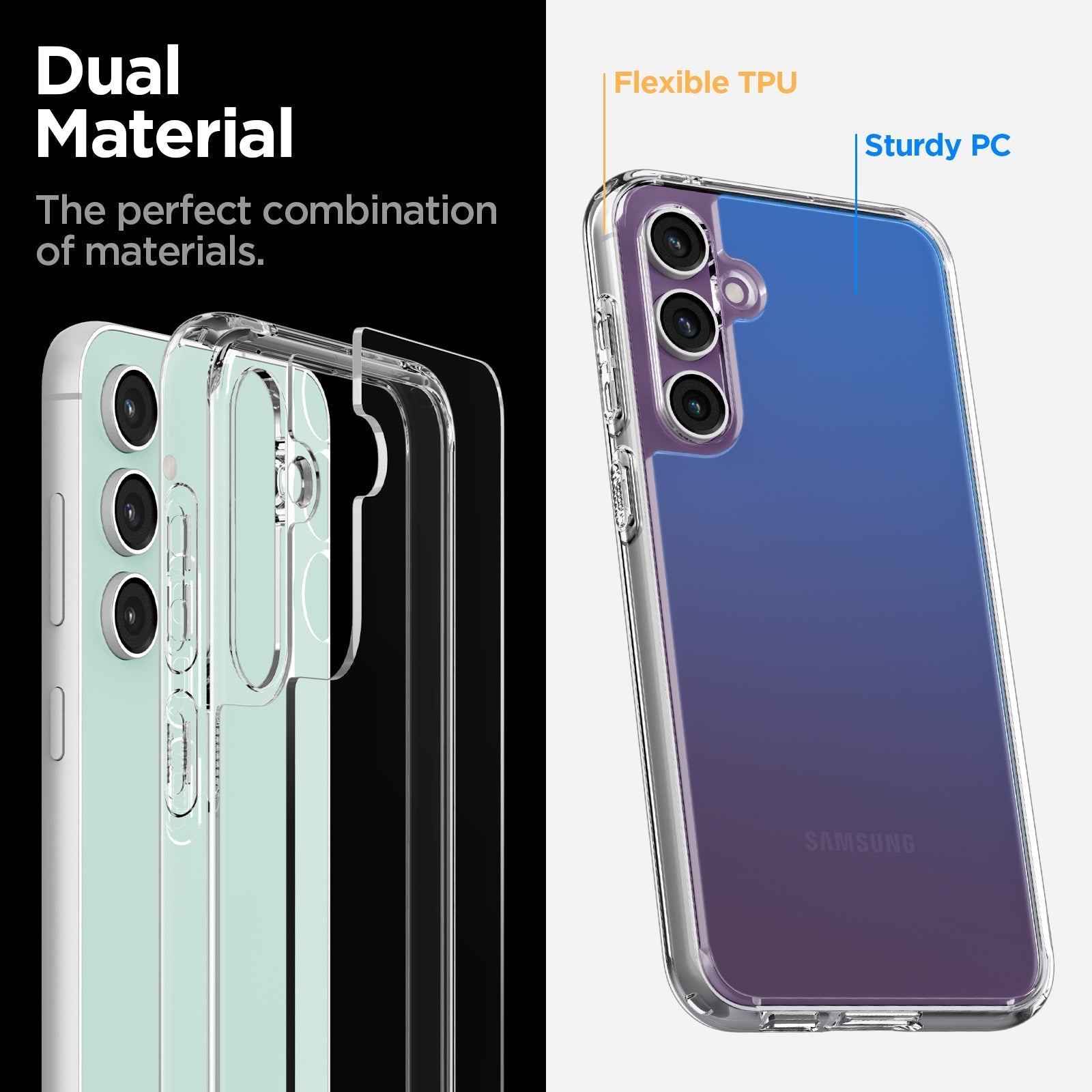 Spigen Galaxy S23 FE Case – Ultra Hybrid – Crystal Clear – detail image 10