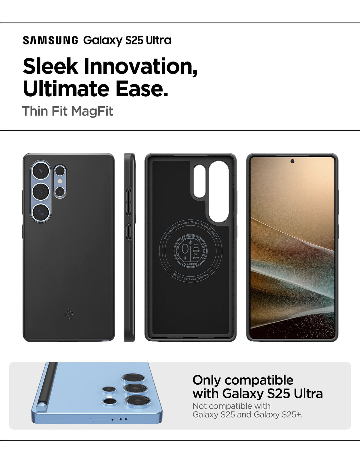 Spigen Galaxy S25 Ultra Case - Thin Fit MagFit – Black – product image 14