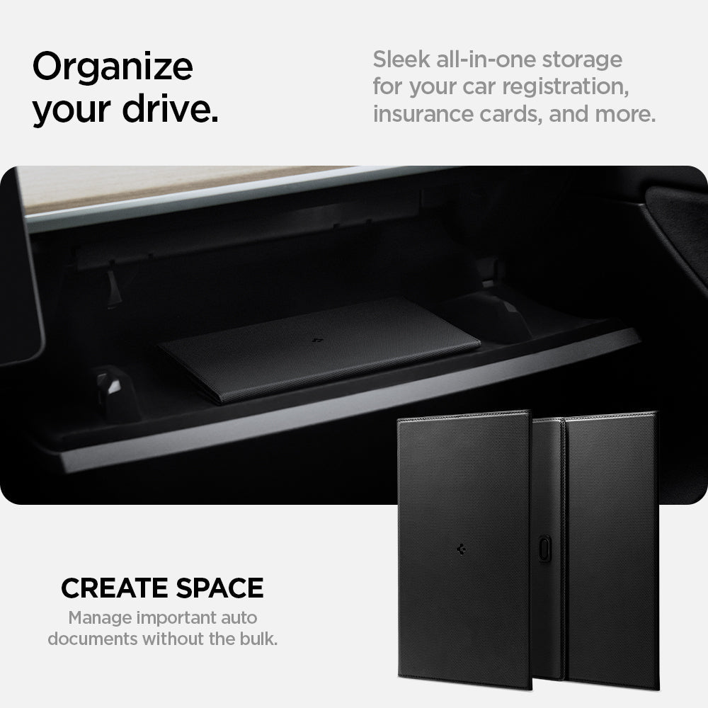 Spigen Car Registration & Insurance Holder Accessory Slim Document Wallet for Tesla Model 3/Y/S/X & Cybertruck view 7
