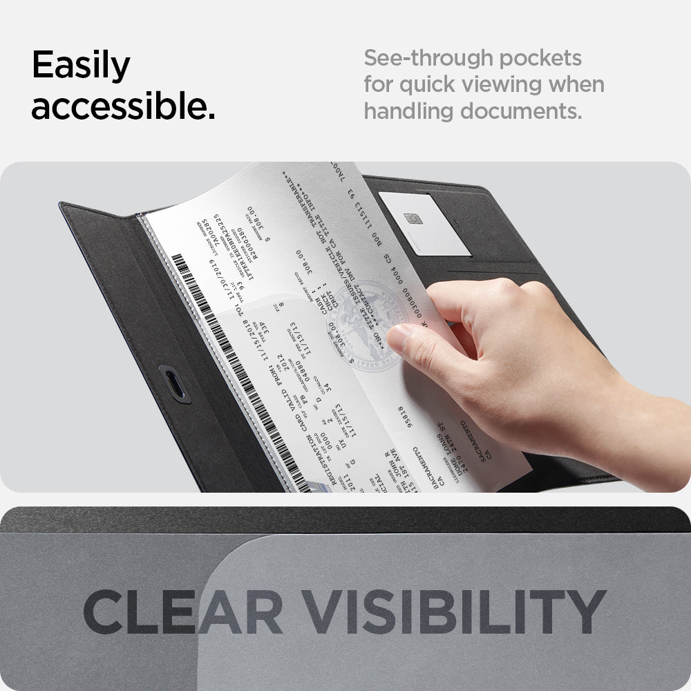 Spigen Car Registration & Insurance Holder Accessory Slim Document Wallet for Tesla Model 3/Y/S/X & Cybertruck view 9