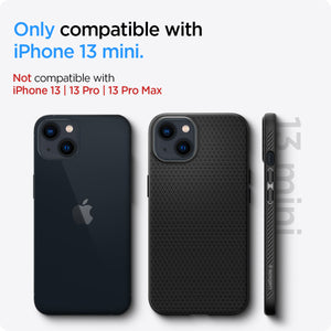 Spigen Liquid Air case for iPhone 13 mini in Matte Black – exact-device compatibility guide