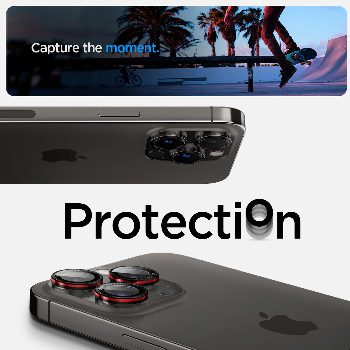 Spigen iPhone 15 Pro Max / 15 Pro Lens Protector – Optik Pro EZ Fit – L-Series product image 11