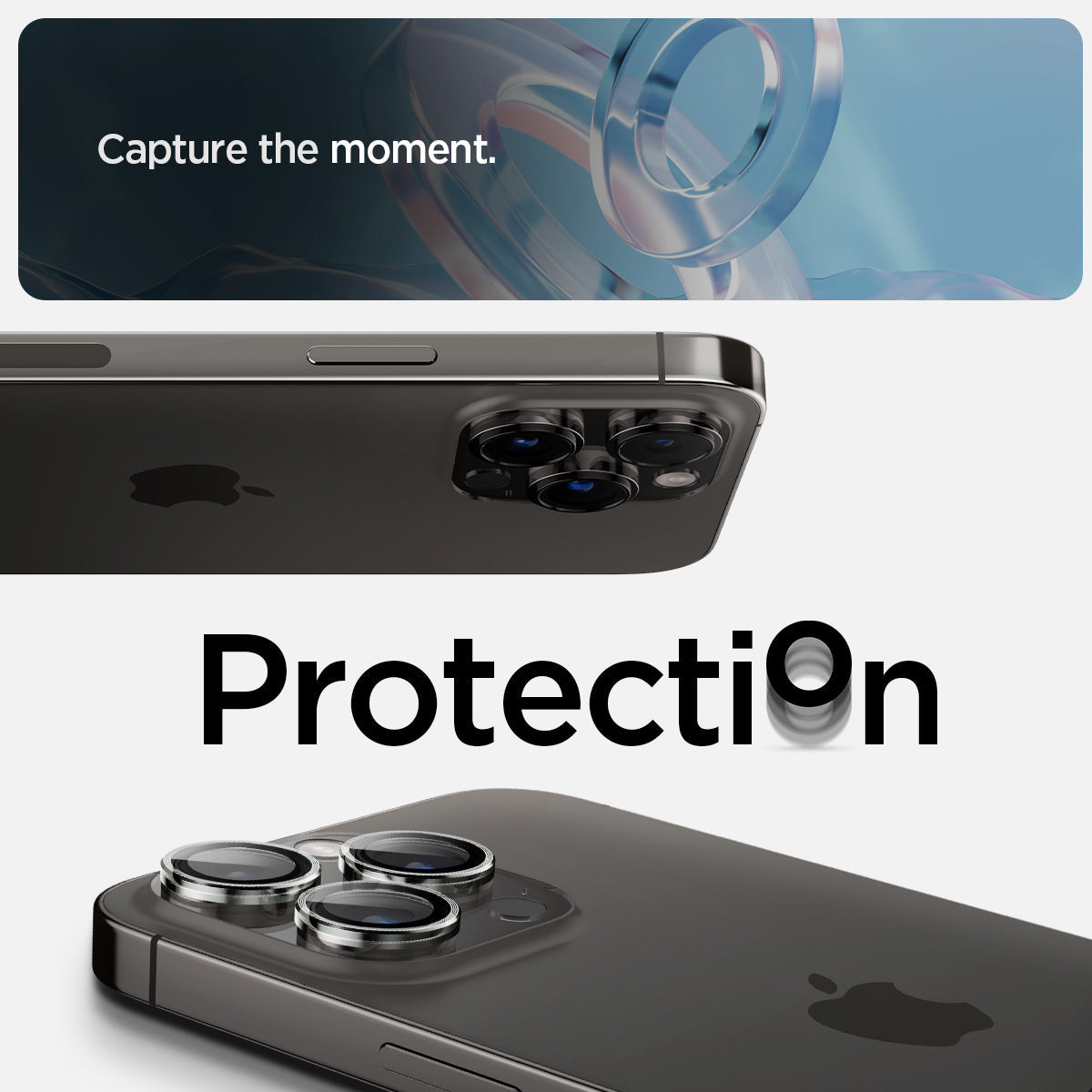 Spigen iPhone 15 Pro Max / 15 Pro Lens Protector – Optik Pro EZ Fit – Crystal Clear product image 6