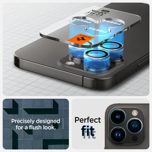 Spigen iPhone 17 Pro Max / 17 Pro Lens Protector – Optik Pro EZ Fit - Crystal Clear - precise fit detail