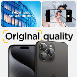 Spigen iPhone 15 Pro Max / 15 Pro Lens Protector – Optik Pro EZ Fit – Crystal Clear product image 9
