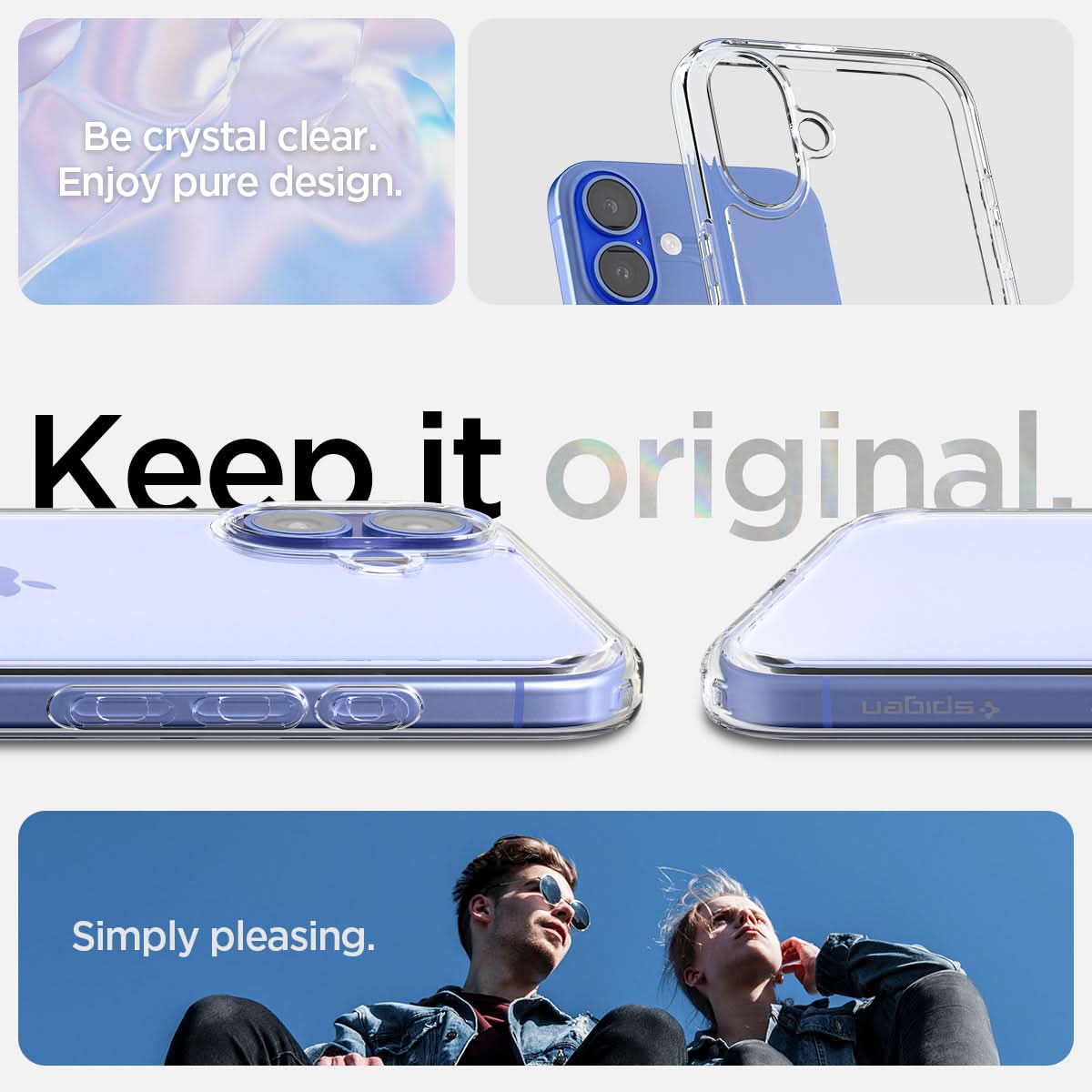 Spigen iPhone 16 Plus Case – Ultra Hybrid – Crystal Clear – detail image 4
