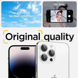 Spigen iPhone 15 Pro Max / 15 Pro Lens Protector – Optik Pro EZ Fit – Silver product image 9