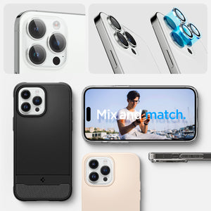 Spigen iPhone 15 Pro Max / 15 Pro Lens Protector – Optik Pro EZ Fit – Silver product image 7