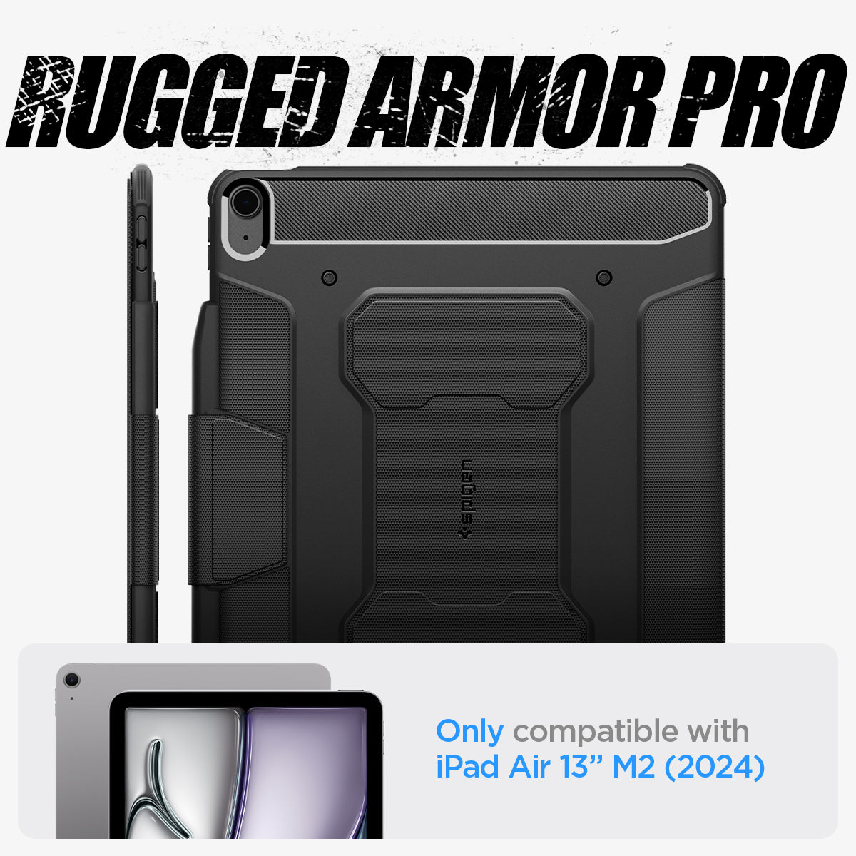 Spigen iPad Air 13-inch Tablet Case Rugged Armor Pro view 12