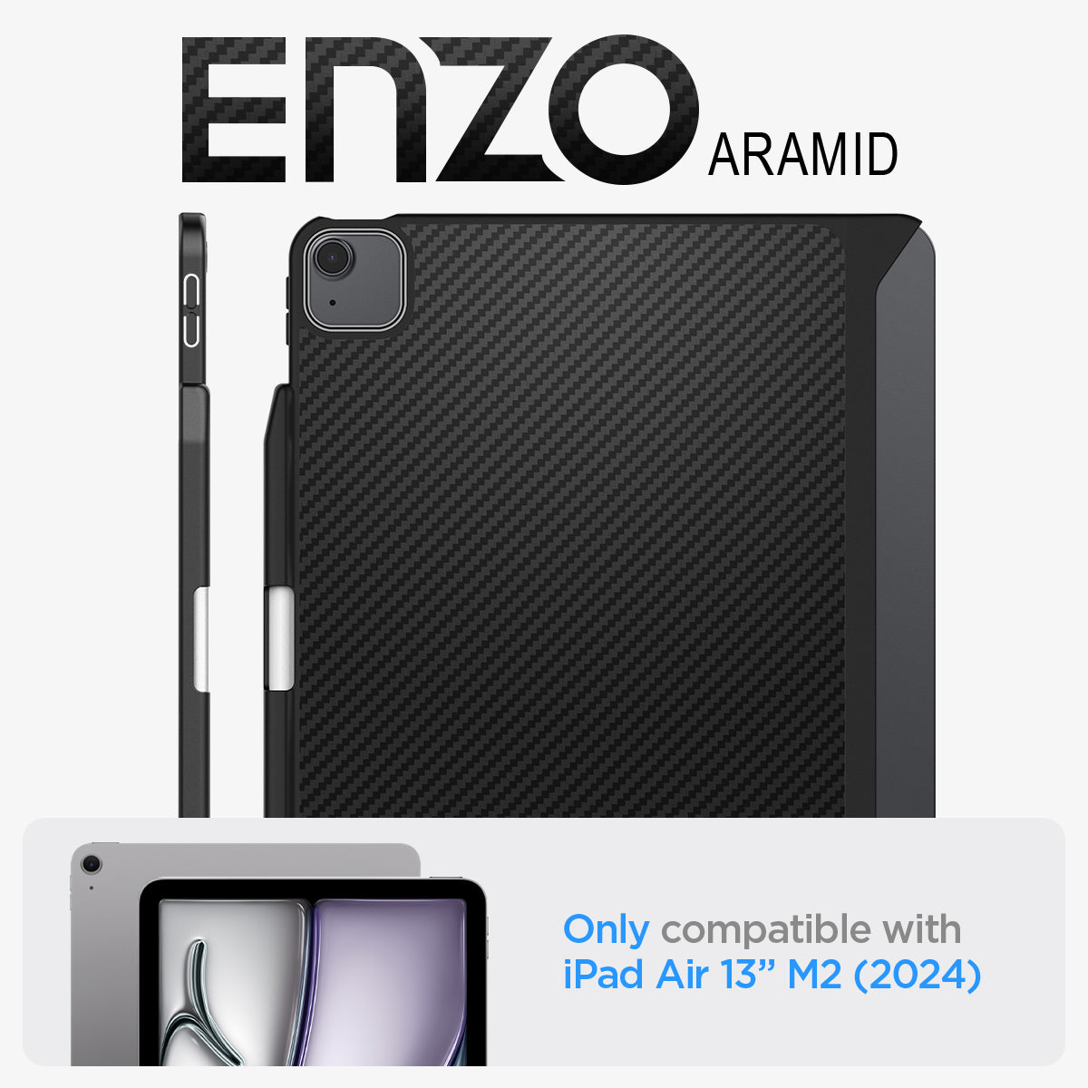 Spigen iPad Air 13-inch Tablet Case Enzo Aramid MagFit view 17