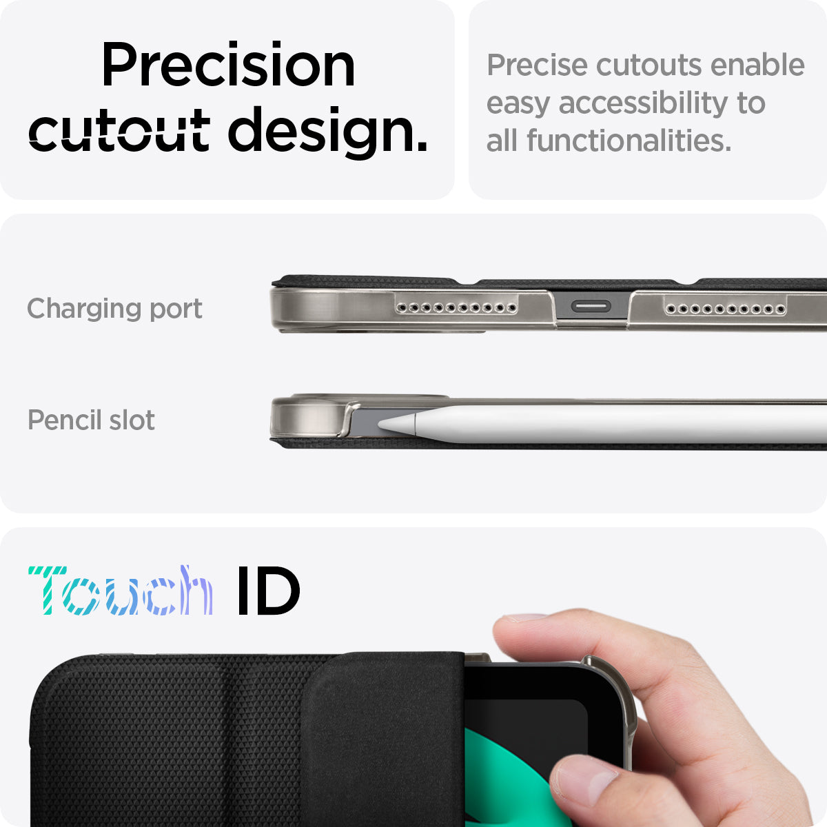 Spigen iPad Mini 7 / 6 Tablet Case Liquid Air Folio view 14