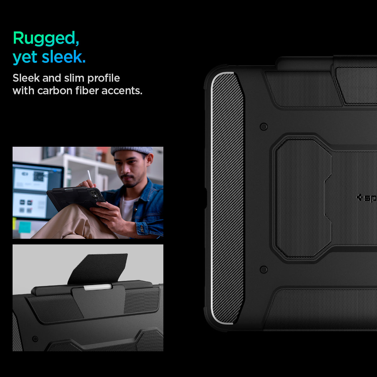 Spigen iPad Pro 13” (2025 / 2024) Tablet Case Rugged Armor Pro view 14
