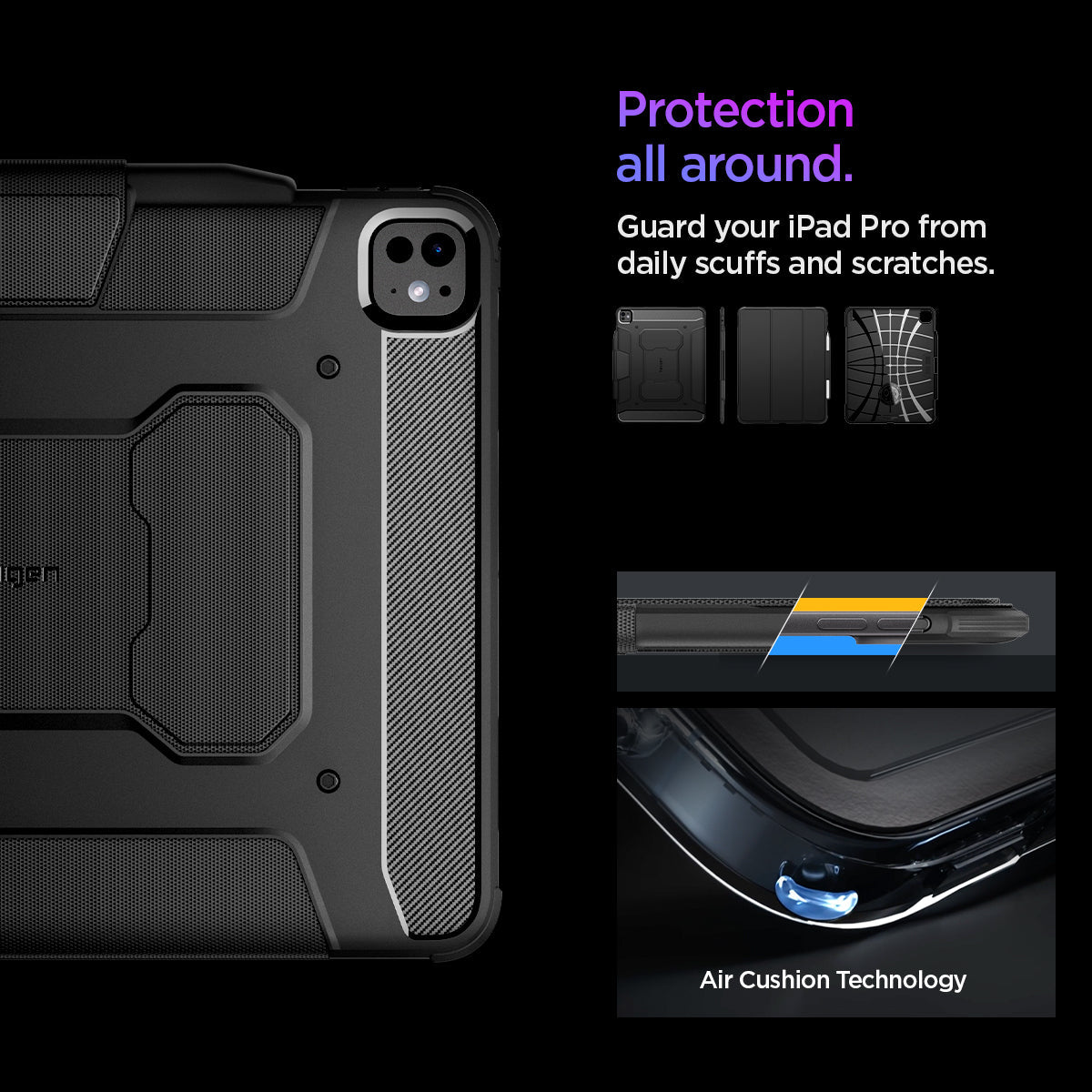 Spigen iPad Pro 13” (2025 / 2024) Tablet Case Rugged Armor Pro view 15