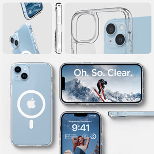 Spigen iPhone 14 Plus Case – Ultra Hybrid (MagFit) in White – product feature overview