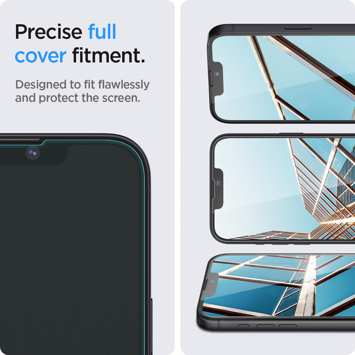 Spigen iPhone 17e / 16e / 14 / 13 Pro / 13 Screen Protector GLAS.tR EZ Fit | Sensor Protected (2 Pack) view 11