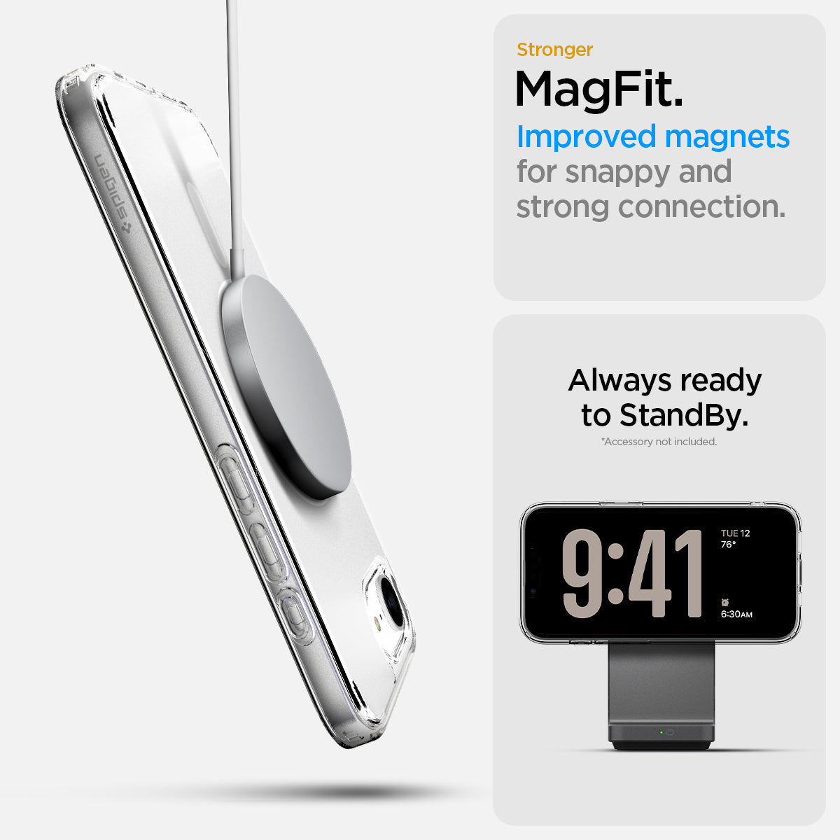 Spigen iPhone 17e and iPhone 16e Case – Ultra Hybrid MagFit – Frost White – detail image 11