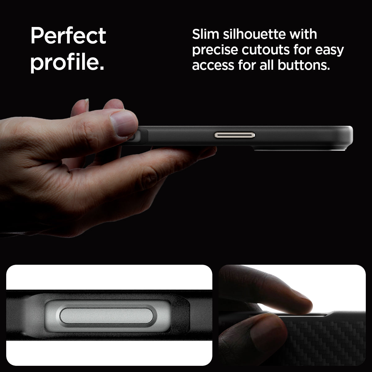 Spigen iPhone 16 Pro Max Case – Enzo Aramid MagFit – Black Nature – detail image 22