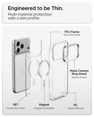 Spigen iPhone 18 Pro Ultra Hybrid Optik S (Mag Fit) - Clear Silver - image 7